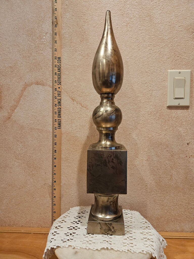 Very Heavy, Metal Modern Design Obelisk Decorative Sculpture Arts & Craft Sleek Stylish Brutalist Modern Decor