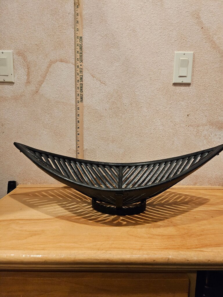 Black Wooden Rattan Wicker Style Leaf Basket Centerpiece nicknacks shell Display Bowl Holder Coastal Fruit Basket Compote Pencil Reed Decorative Home Accent coastal ocean decor