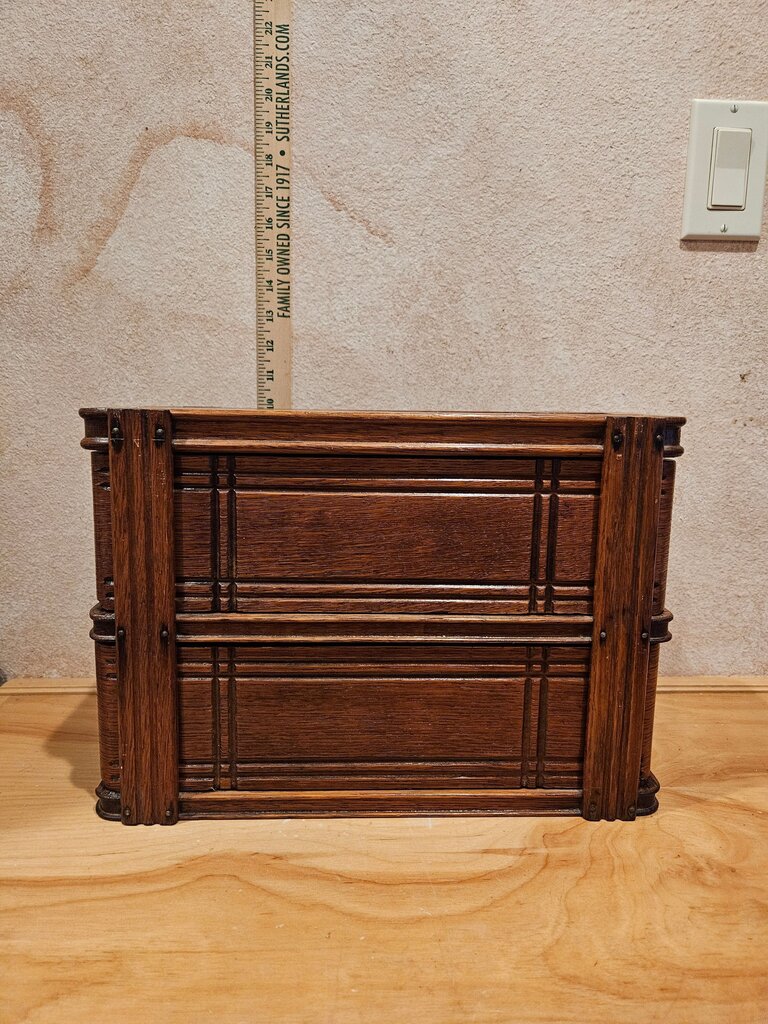 Vintage Antique1905 Singer Treadle Carved Sewing Machine Wooden Drawers Vintage Treadle Drawers Wooden Storage Organizer Ephemera Upcycle vignette Display