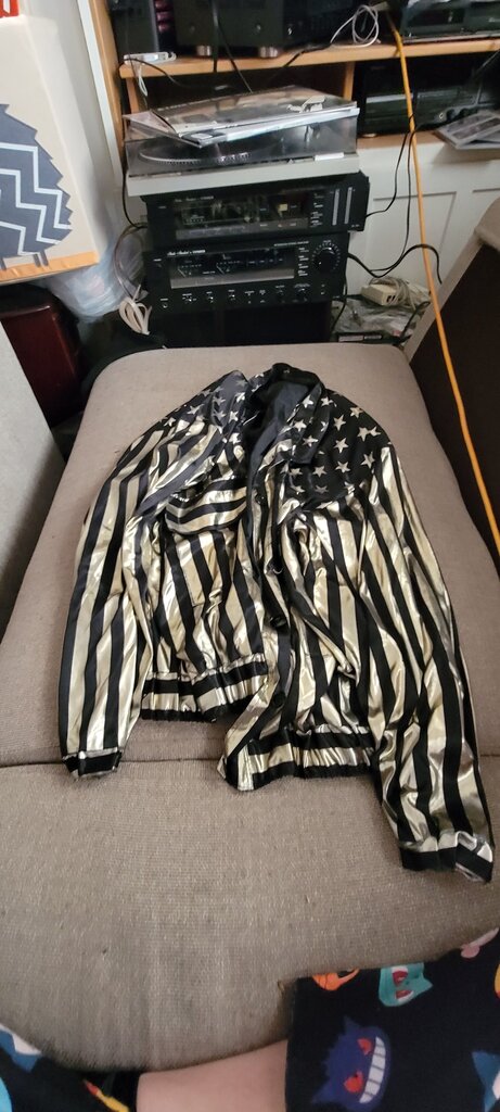Joseph Lee Metallic Striped Jacket with Stars