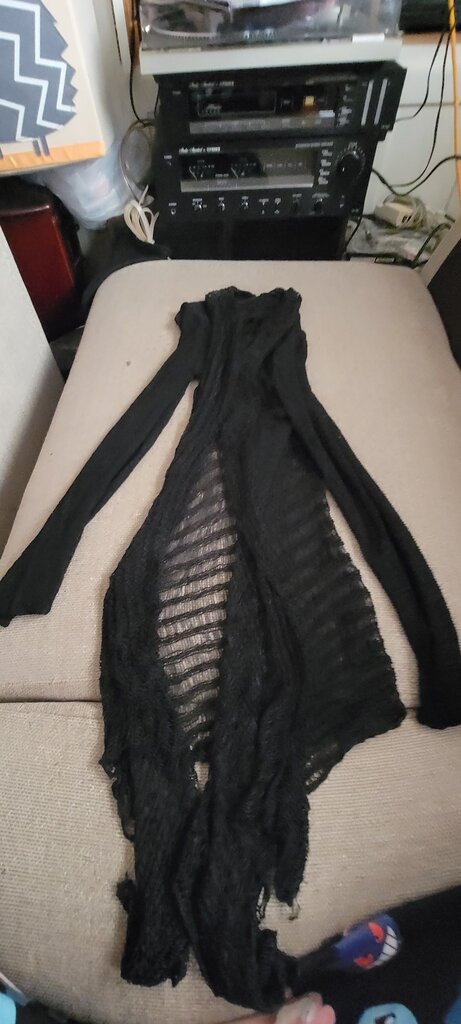 Love Letter Black Open Knit Top