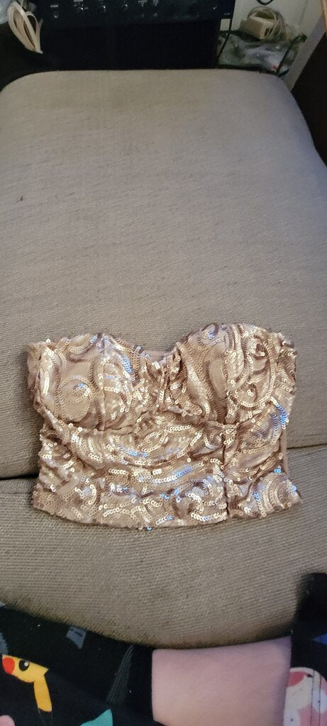 Women’s Sequined Bustier Top