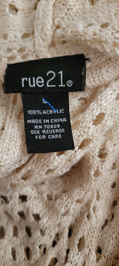 Rue21 Women's Cream Open Knit Cardigan
