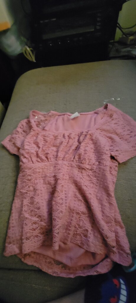No Boundaries Women's Pink Lace Top