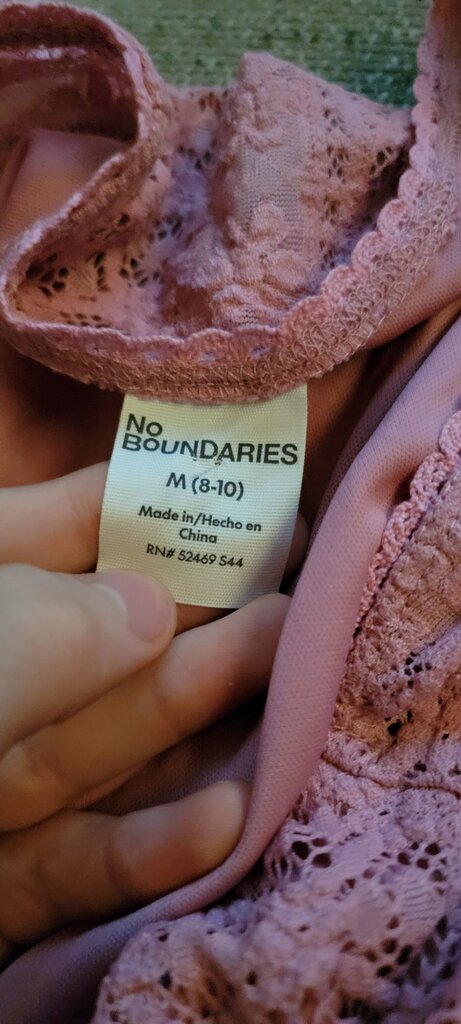 No Boundaries Women's Pink Lace Top