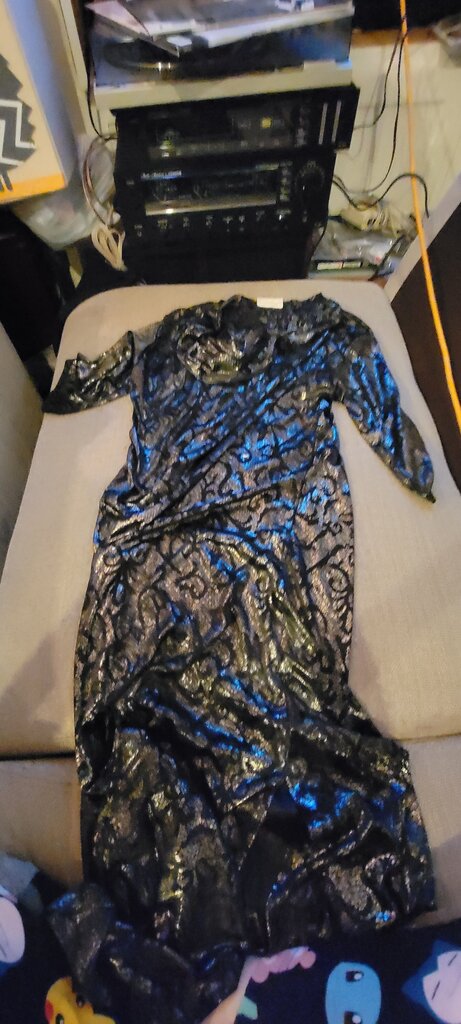 Judy Smith Large Black Metallic Dress