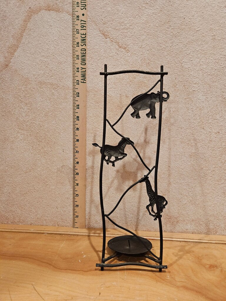 Unique Zoo animal wall mounted metal faux Wrought Iron Bamboo style wall mounted sconces Elephants, Zebra, Giraffe Animal-Themed Candle Holder