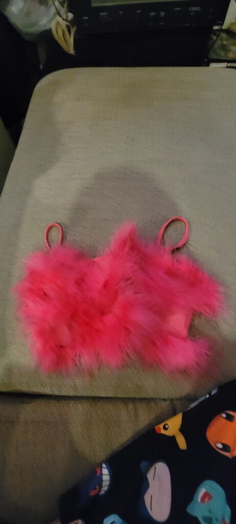 Pink Faux Fur Women's Top