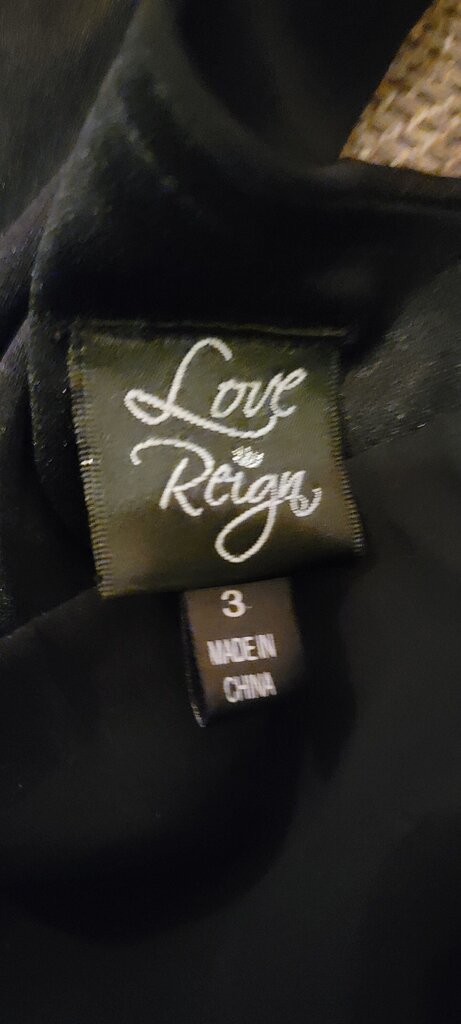 Love Reign Women's Black Top