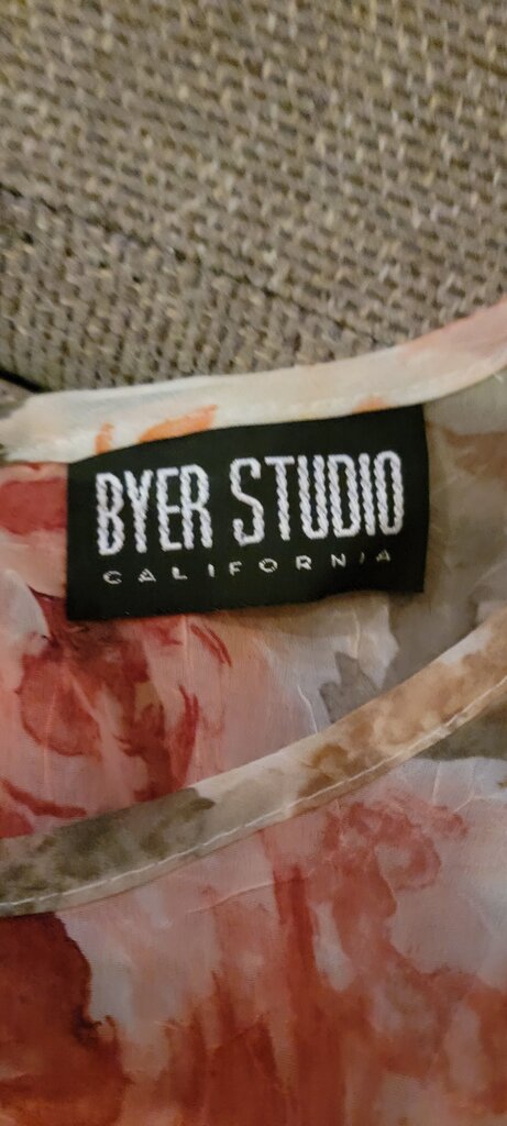 Byer Studio Floral Print Sheer Top