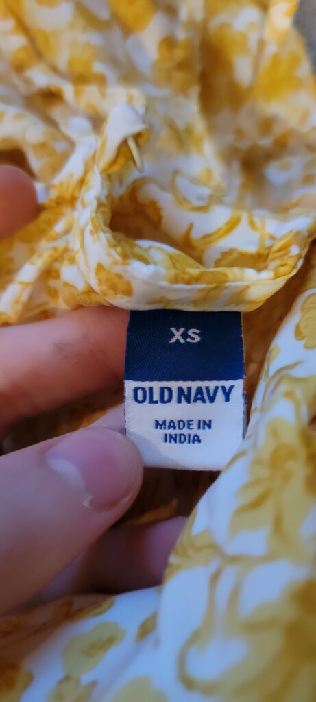 Old Navy Yellow Floral Print Dress