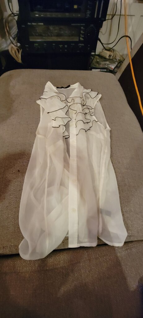 The Limited Women's White Ruffled Blouse