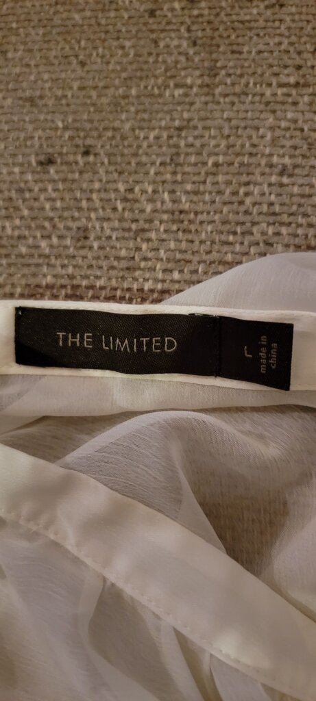 The Limited Women's White Ruffled Blouse