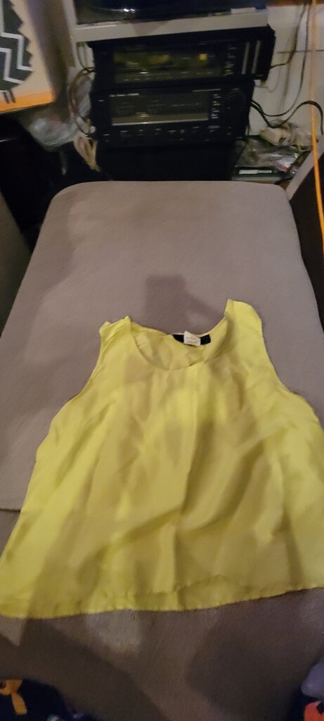 Yellow Silk Tank Top