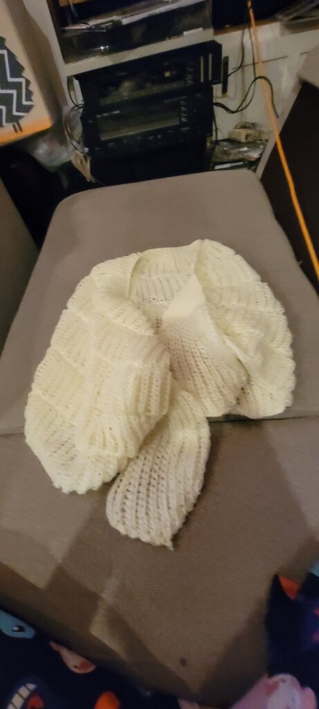 White Knit Shawl