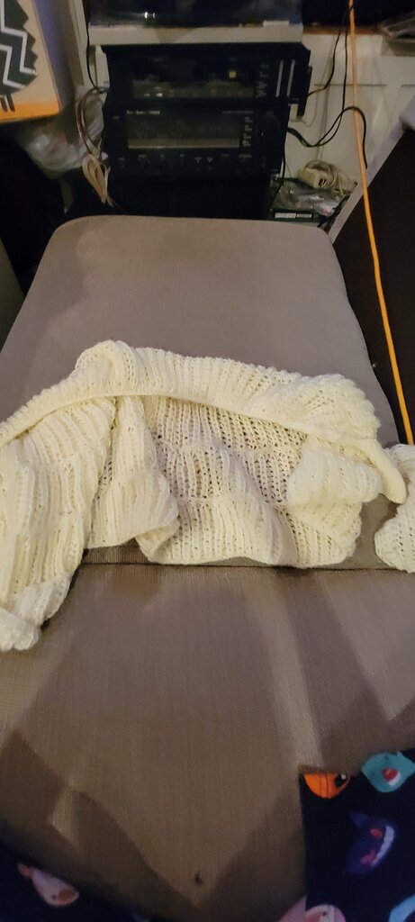 White Knit Shawl