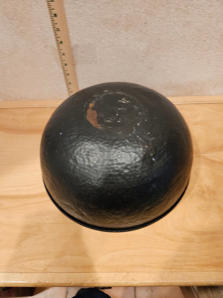 Vintage Large Copper Hammered Brutalist Rustic Fruit / Display Bowl stained black outside would be great upcycle vessel vanity bowl
