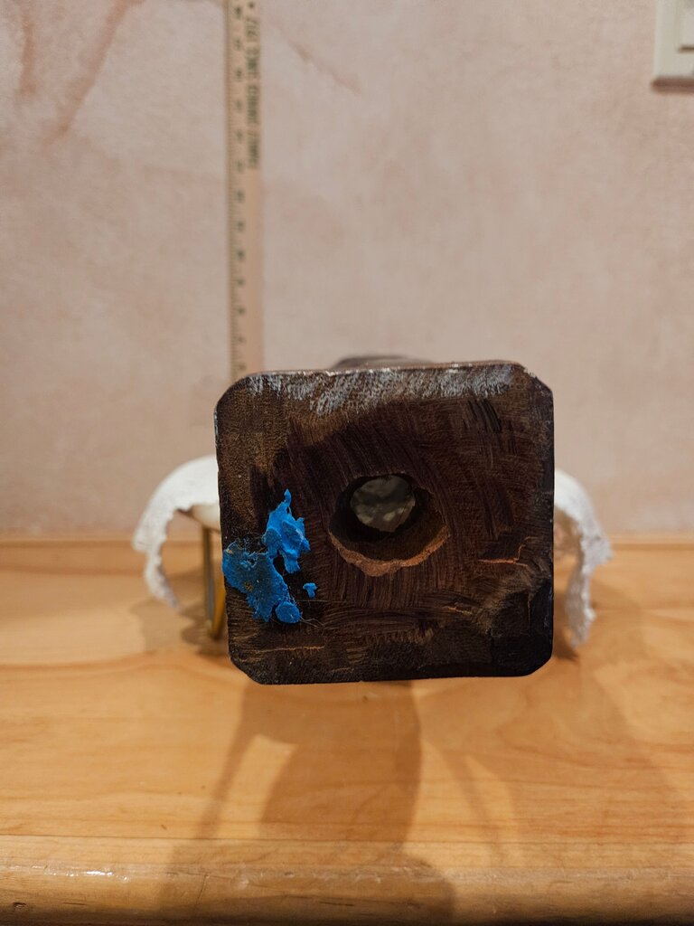 Vintage African Makonde Hand Carved Ebony Wood Tribal Folk Art Candle Holder Sculpture w Intricate Carving monkey snake