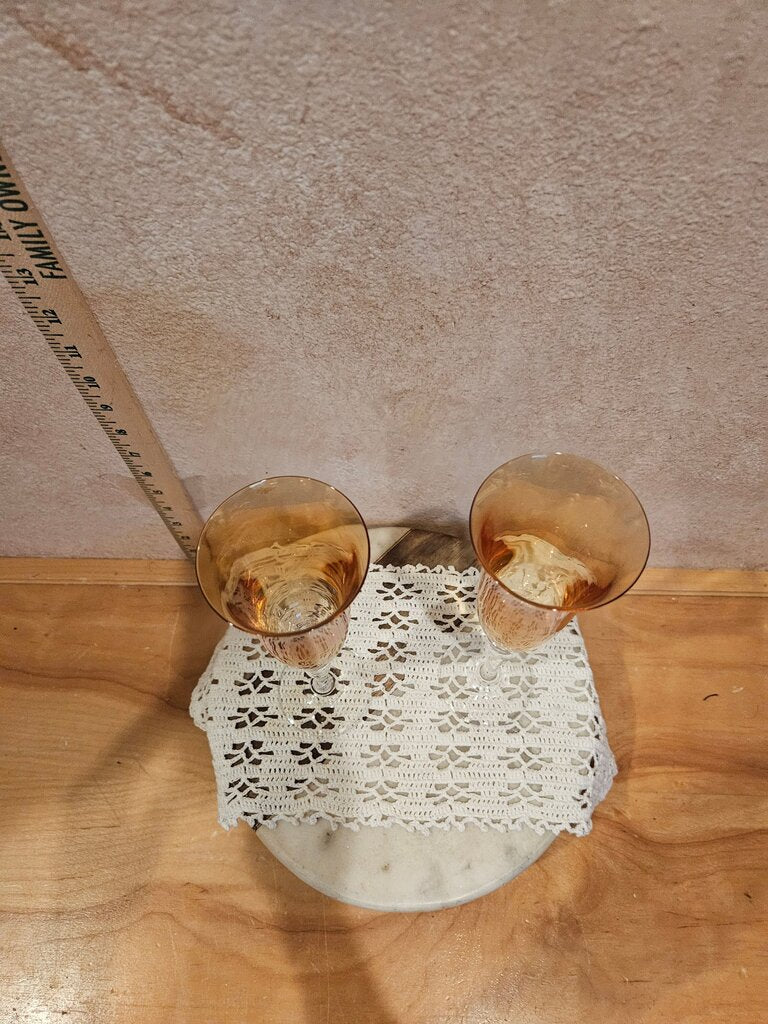 Amber Citrine Champagne Flute Iridescent Set of 2 Pier 1 Champagne Flutes ~ Stunning Iridescent Amber Crystal Champagne Flute ~ Pier 1 Amber Luster RONA Slovakia