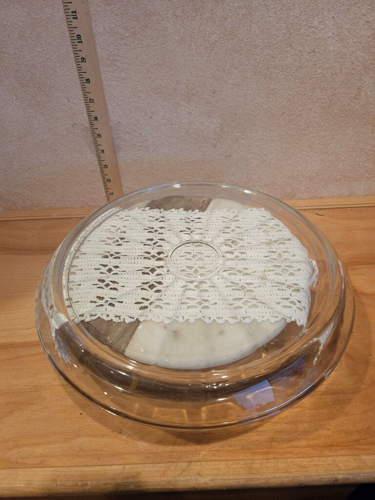 Vintage Glass Cake Plate Serving Platter