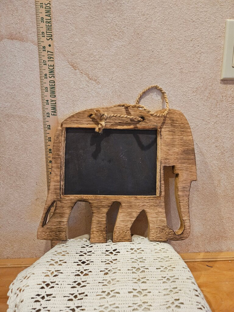 Charming Unique Wooden Elephant Chalkboard Sign store or home