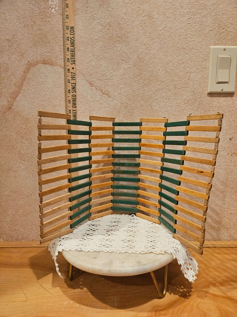 Decorative wood Boho slotted bamboo Placemat or trivet table decor Plant Mat
