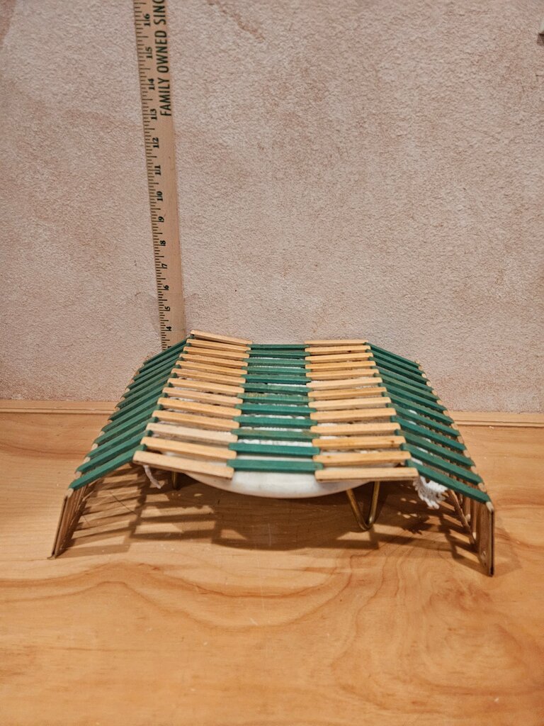 Decorative wood Boho slotted bamboo Placemat or trivet table decor Plant Mat