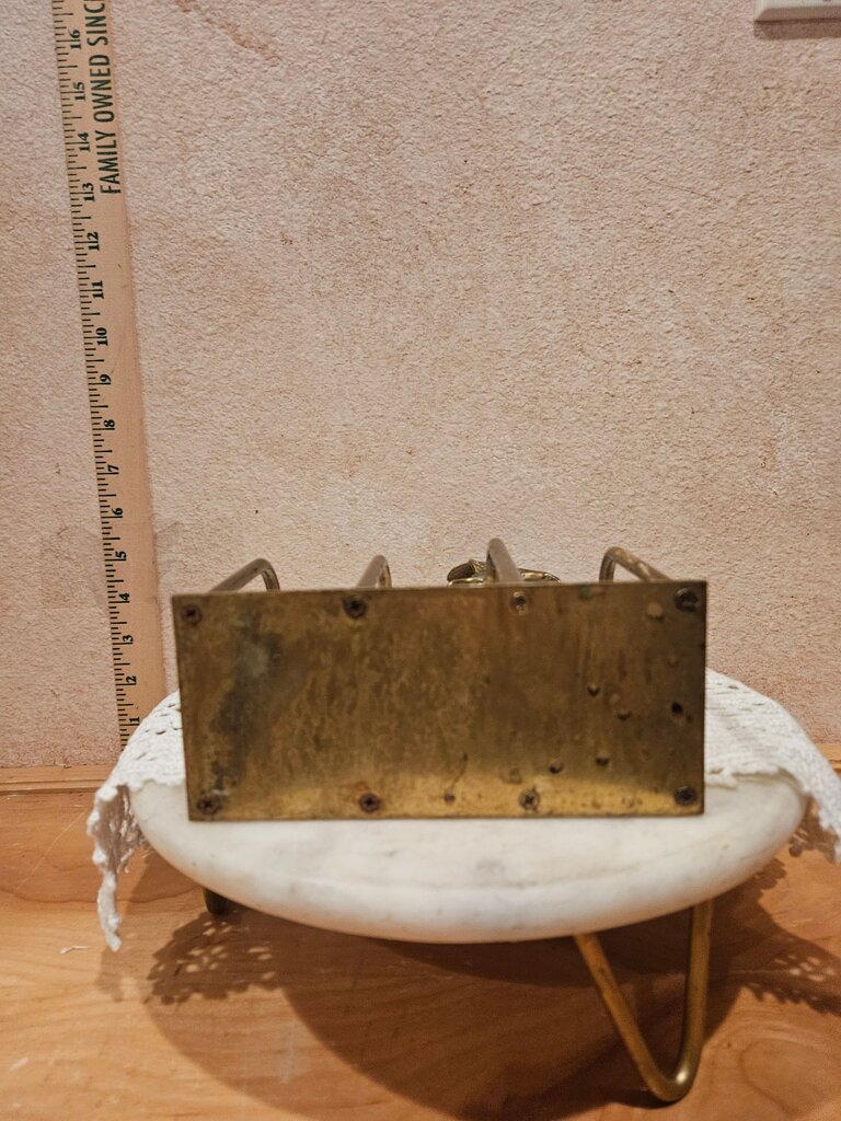 Vintage MCM Solid Brass Federal Eagle Letter /Mail /Napkin Holder Brass Letter Desk Bookshelf Organizer Patriotic Symbol Rare