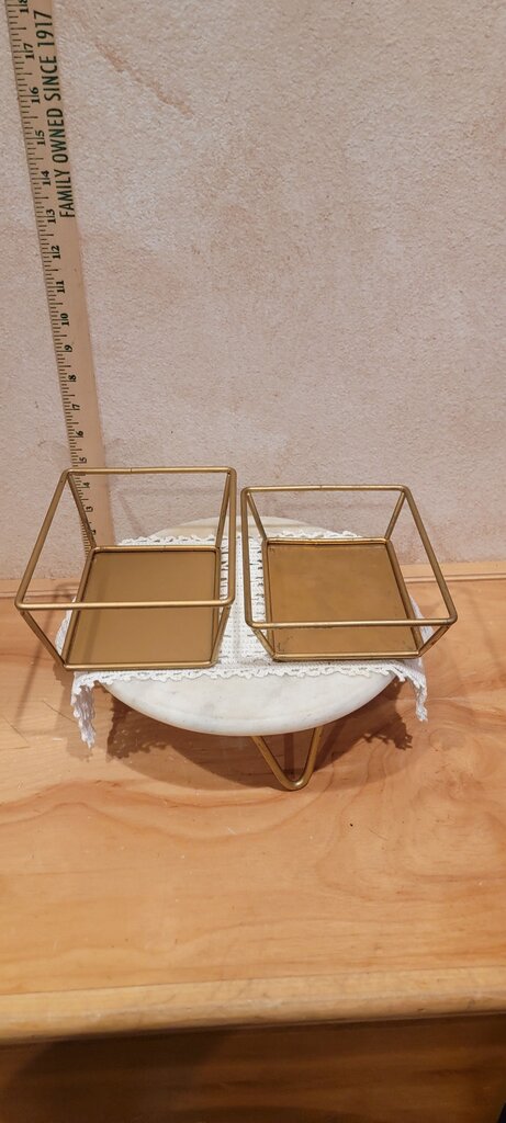 Gold Metal Decorative lantern candle riser table decor Stands wedding, holiday, event table decor
