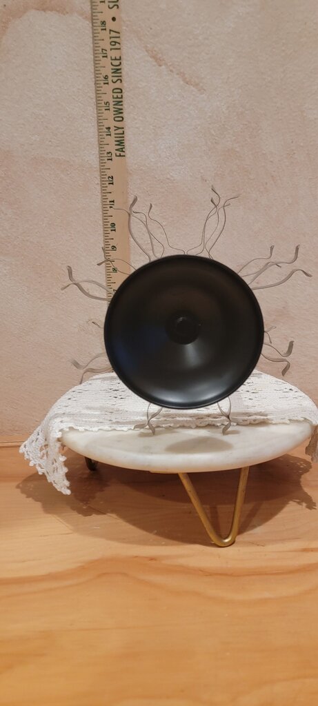 Vintage 2 tier Desk Rotating Rubber Stamp Carousel Rubber Stamp Stand Antique Metal Stand