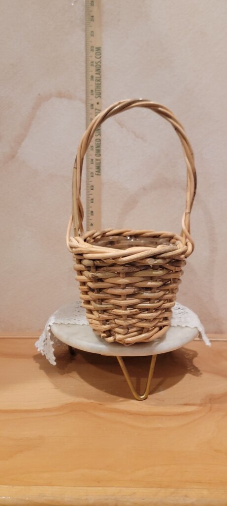 Vintage French Style Boho Chic Coastal Natural Woven Gathering Wicker Easter Farmhouse Handled Foraging Basket Farmhouse Country Chic