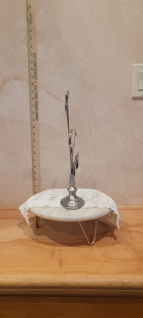 Vintage Silver Tone Metal Photo, Postcard, Business Card or Recipe Holder Display Metal Display Stand