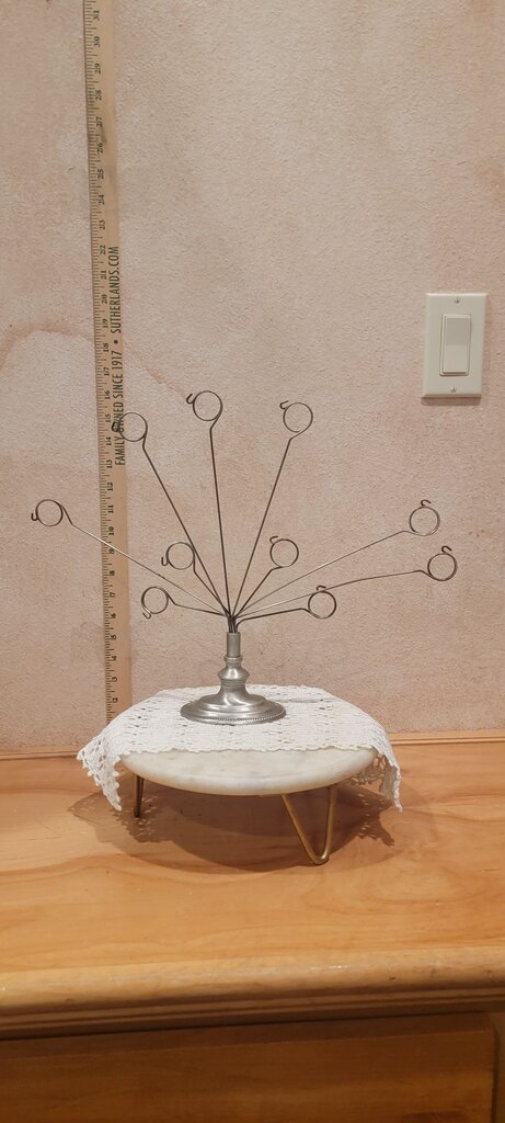 Vintage Silver Tone Metal Photo, Postcard, Business Card or Recipe Holder Display Metal Display Stand