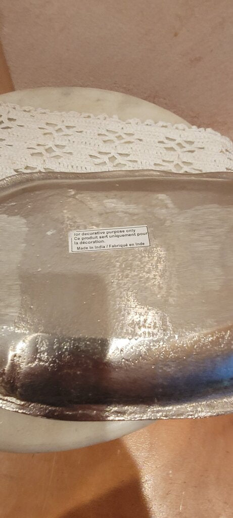 Decorative Polished Aluminum Whale Trinket / serving / display / shell Dish Tray Nautical Beach Decor Tableware barware