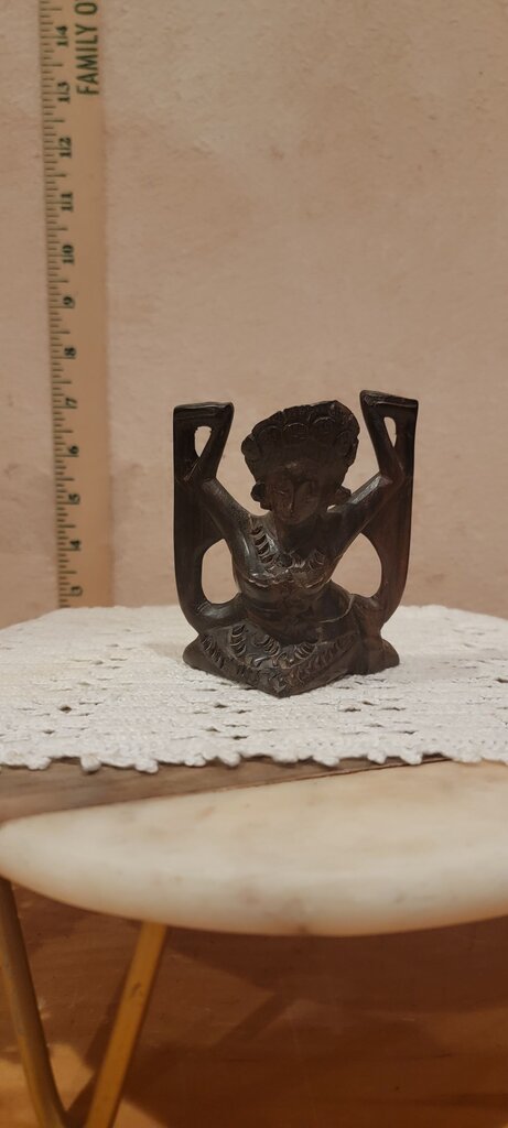 Handcrafted Unique Wooden Narilatha / Goddess / Hindu / Balinese / Indonesian / Mas Bali Folk art Deity Exotic wood woman Dancer Figurine Statue