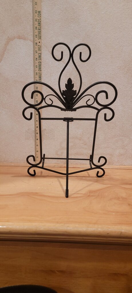 Large Tabletop Display Stand Easel Black Metal Iron Books Art Wedding Party book stand, Letter Holder, Art display, cookbook riser, print display
