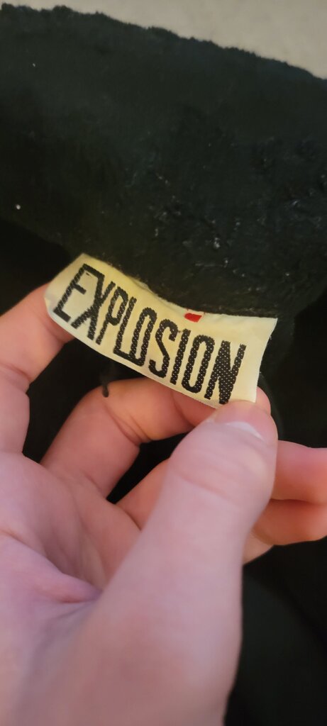 Black Faux Fur Double-Breasted Coat by Explosion