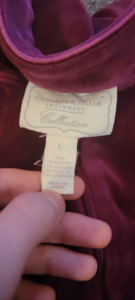 Charter Club Intimates Purple Plush Lounger
