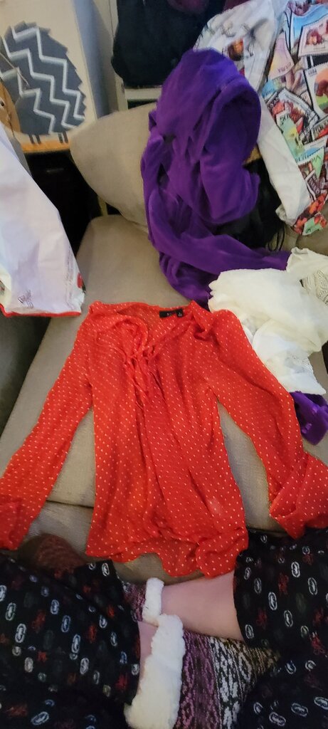 Red Polka Dot Blouse