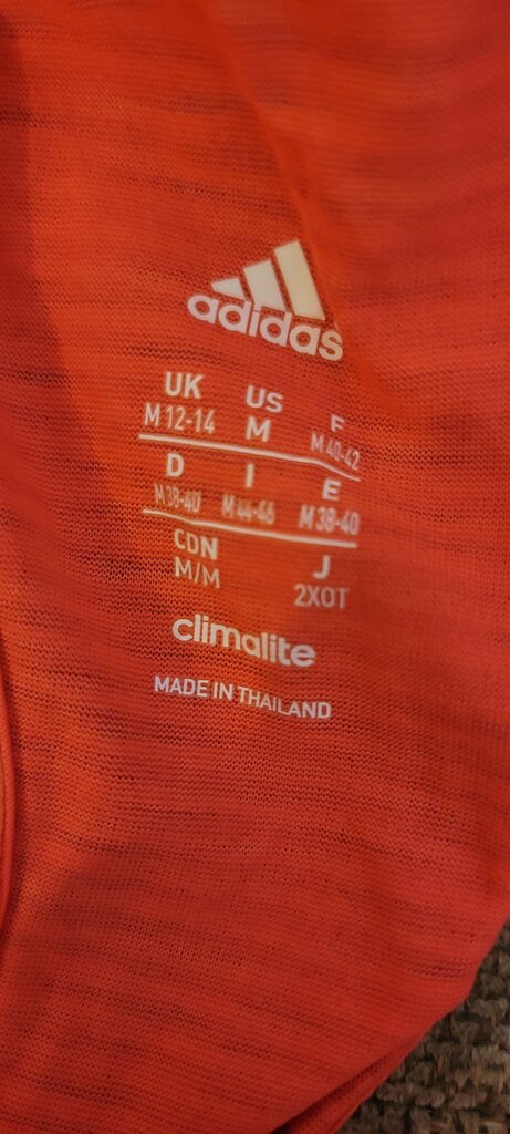 Adidas Climalite Orange Striped Tank Top