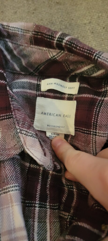 American Eagle Boyfriend Fit Flannel Shirt