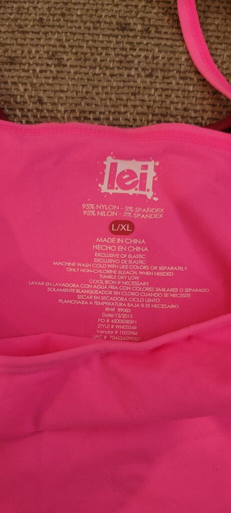 LeI Pink Camisole Top Size L/XL