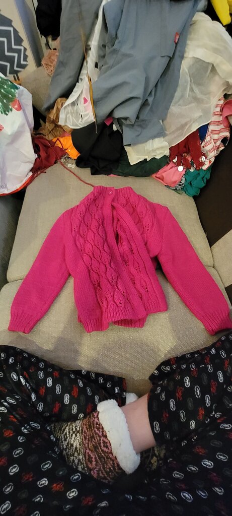 Girls Pink Knit Sweater