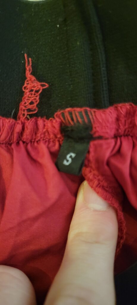 Red Tulle Skirt with Black Hearts