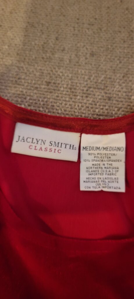 Jaclyn Smith Classic Red Velvet Tank Top