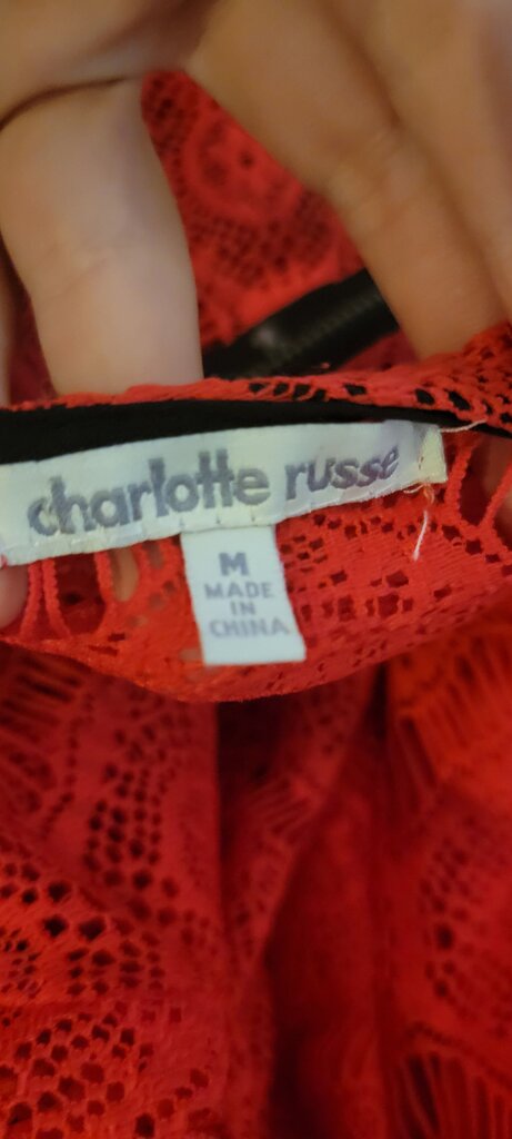 Charlotte Russe Red Lace Dress