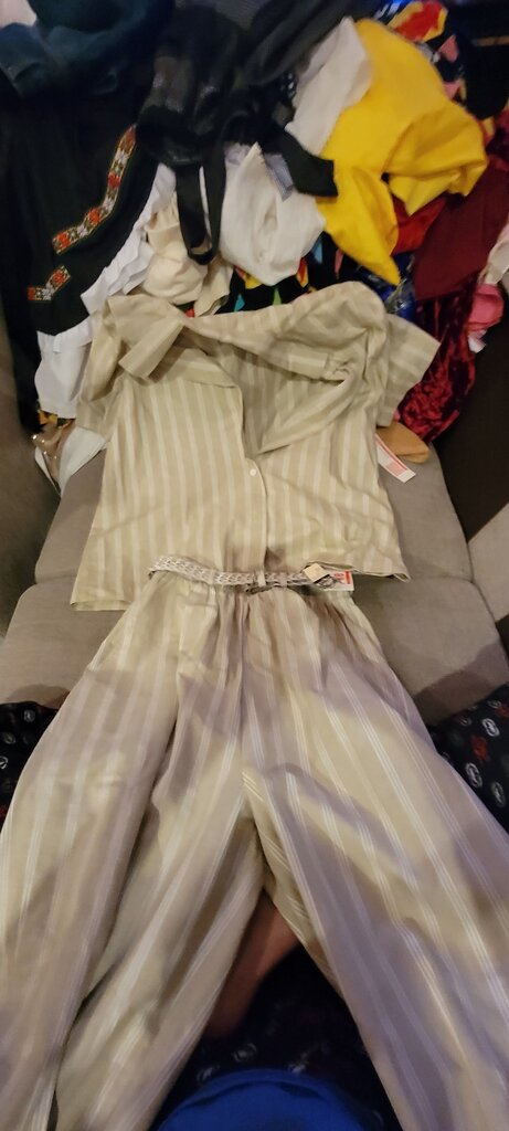 Fire Islander Striped Two-Piece Outfit