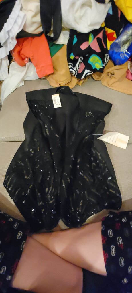 Black Sequined Top by Mark & John