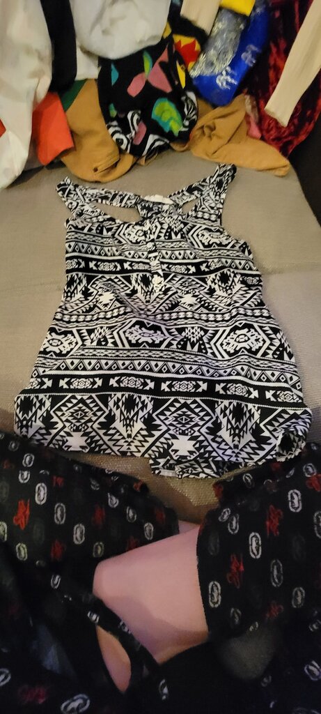 Black and White Tribal Print Top