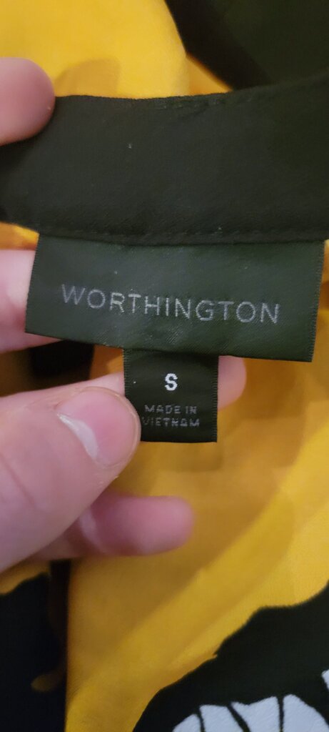 WORTHINGTON Women's Yellow and Floral Dress